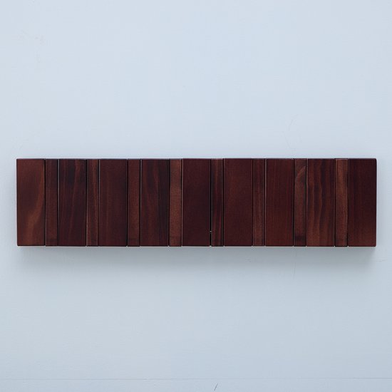 Urban State Piano Garderobe - dunkles Holz - Wandgarderobe - 8 Haken - Garderobenständer hängend - Walnuss Finish