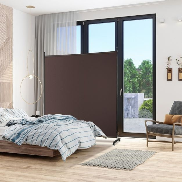 Coast 184 x 184 cm Raumteiler auf Rädern Paravent mit Paneel-Faltwand - Wohnzimmer - Schlafzimmer