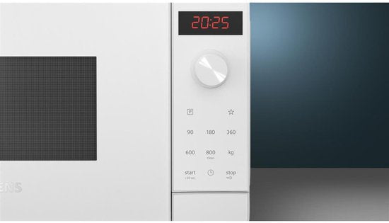 Siemens iQ700 FF023LMW0 Mikrowelle, weiß, Einzelmikrowelle, für die Arbeitsplatte, 20 l, 800 W