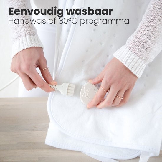 Auronic Electric Blanket - 2 Personen - 160x140cm - mit Eckgummis und 2 Reglern - Weiß