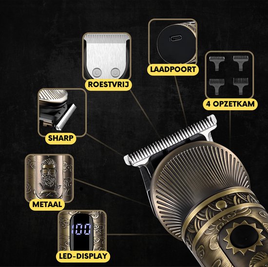 2-in-1 Bartschneider Herren - Trimmer für Bart und Körper - Inkl. 2 Aufsätze - Sansbeauté® - Body Groomer Herren - Body Trimmer Herren - Haartrimmer - Clippers - 0.5-15MM - Nase und Ohren - Trimmer - Bartmaschine