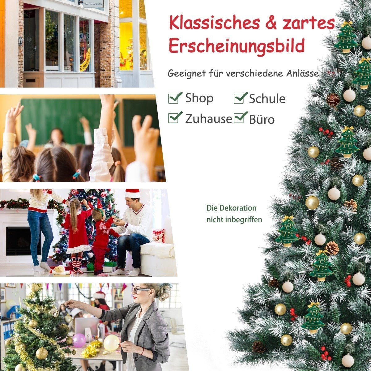 Coast Weihnachtsbaum verschneit mit Tannenzapfen - 180 cm