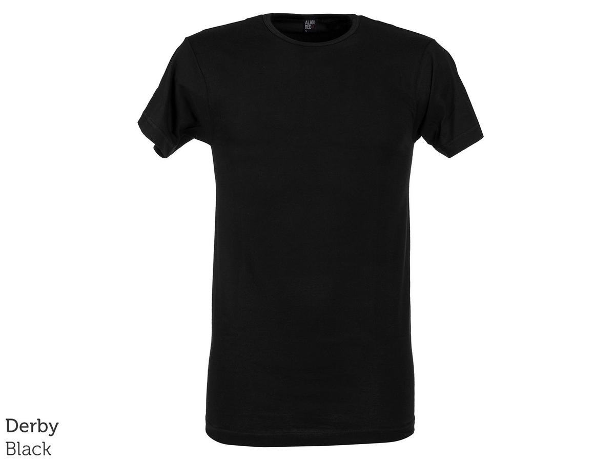 Alan Red Basic T-Shirt – V-Ausschnitt – Größe L – Black Vermont