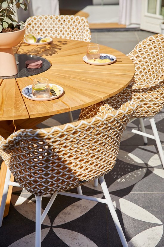 Hartman Provence Runder Gartentisch 150 cm – Natur-Teakholz