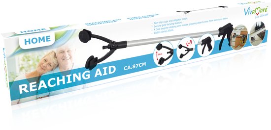 Vivamore Grabber - Greifzange mit Antirutsch- und Feststellfunktion - für ältere und behinderte Menschen - 87cm