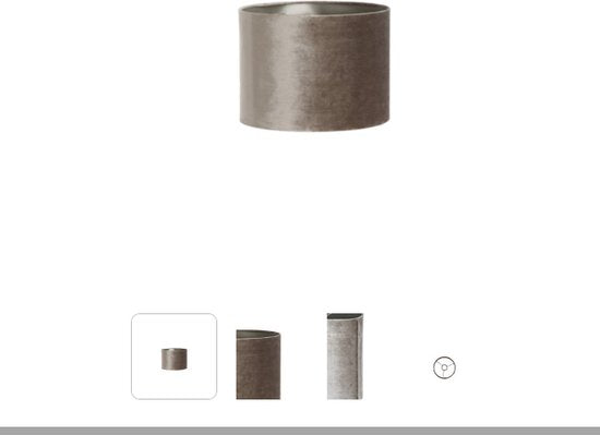 Licht & Wohnen - Lampenschirm - Palata - braun - Textil - Ø 20cm - E27 - 2220379