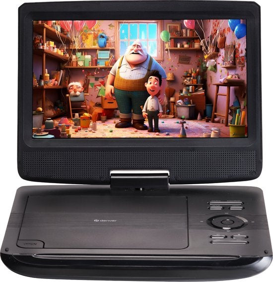 Denver - MT1097 - Tragbarer DVD-Player für das Auto - 10 Zoll - inkl. Kopfstützenhalterung - USB - Schwarz
