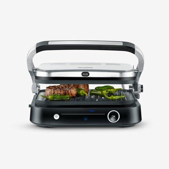 Severin KG2395 Kontaktgrill SEVINI Pro – 7 automatische Programme – Antihaftbeschichtung – bis zu 230 °C