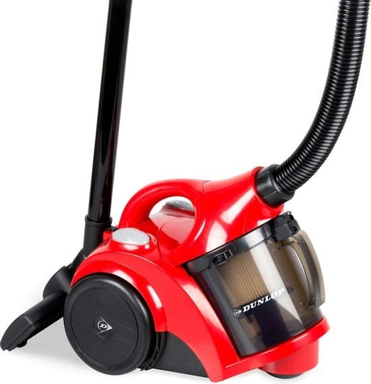 Dunlop Staubsauger ohne Beutel - 700 Watt - 2 Liter Auffangbehälter - Rot/Schwarz
