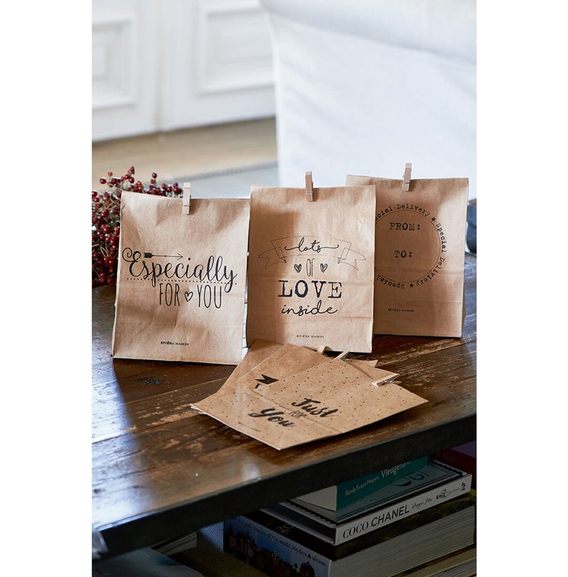 Riviera Maison Just for You Papiertragetaschen - 6er Set - 18 x 10 x 5 cm