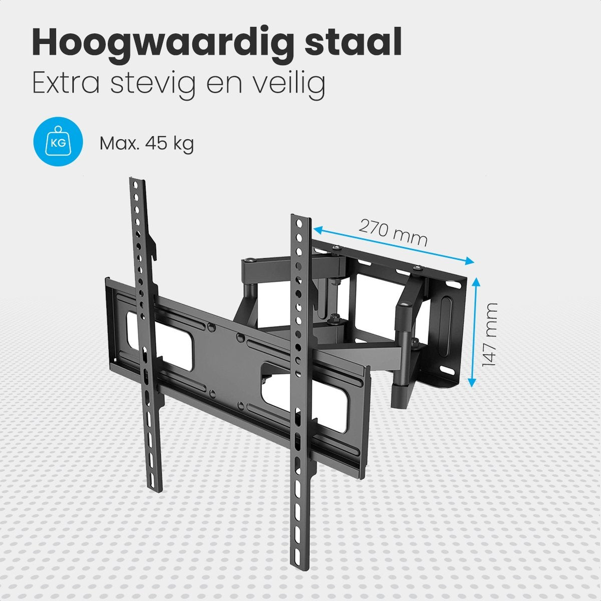 Auronic TV-Halterung - drehbar und neigbar - 23 bis 60 Zoll - bis zu 45 KG - Schwarz