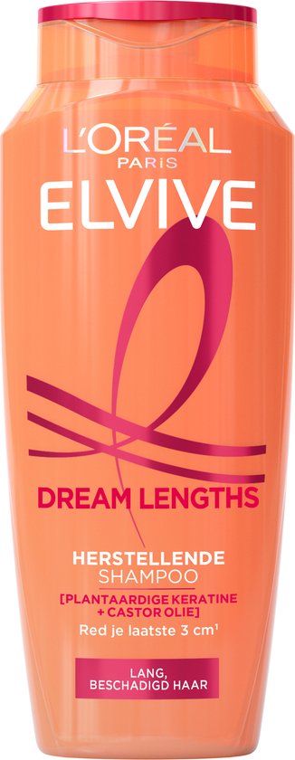 L'Oréal Paris Elvive Dream Lengths Shampoo - Für langes, geschädigtes Haar - Regenerierendes Shampoo - 250 ml