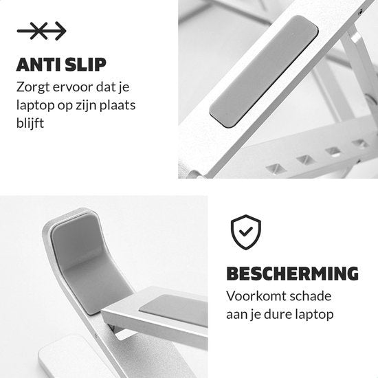 LURKÂ® Laptop-Ständer klappbar - Ergonomischer Laptop-Halter - Höhenverstellbar - Notebook/Buch/Tablet - Aluminium - 11 bis 17 Zoll