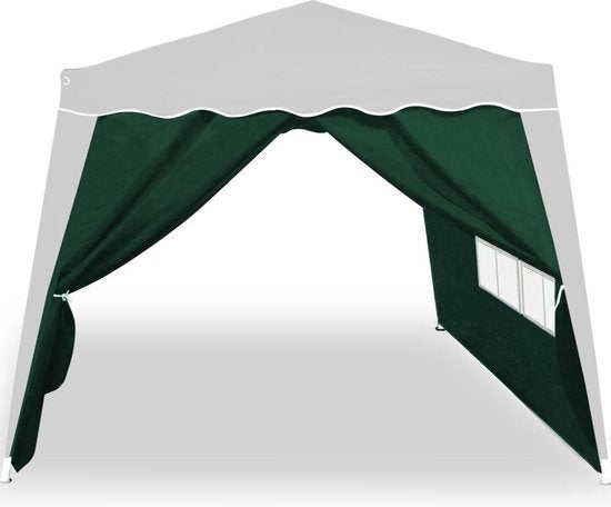 Casaria 2x Seitengiebel Faltpavillon Capri grün 3x3m