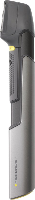Mediashop Micro Touch Titanium Trim – Haarschneidemaschine mit Edelstahlklingen – Schneiden, Trimmen & Stylen – Haar-, Gesichts- und Körpertrimmer – 5 Aufsätze – Haarschneidemaschine – empfohlen von Dominic Thiem