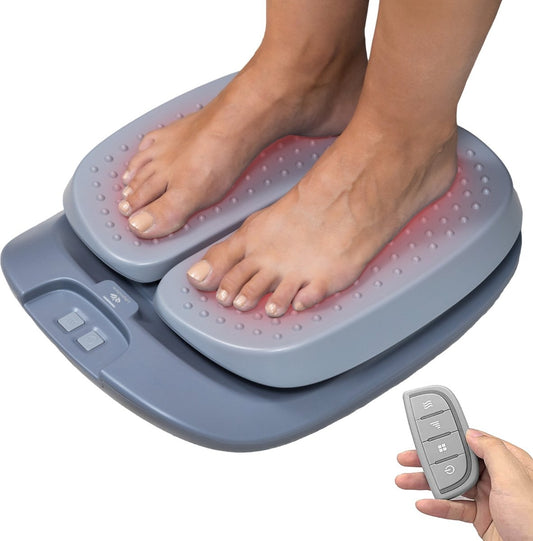 Lifeproducts Fußmassagegerät - mit Wärme-/ Vibrationsfunktion für Blutzikulation - Grau
