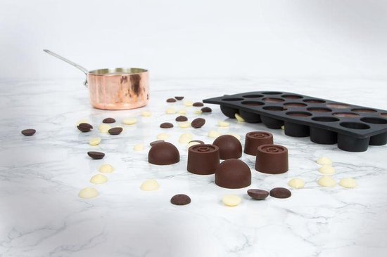 Boska Choco Bonbon DIY Set - Machen Sie Ihre eigenen Bonbons - Silikonform - Schwarz