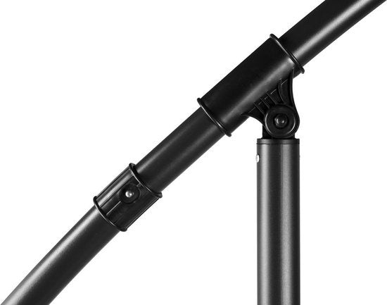 909 OUTDOOR Hängesonnenschirm in dunkelgrün 2,5 m hoch, Gartenschirm mit Stahlgestell und Abdeckung, Sonnenschirm mit Kurbel und Kippfunktion, Durchmesser 300 cm