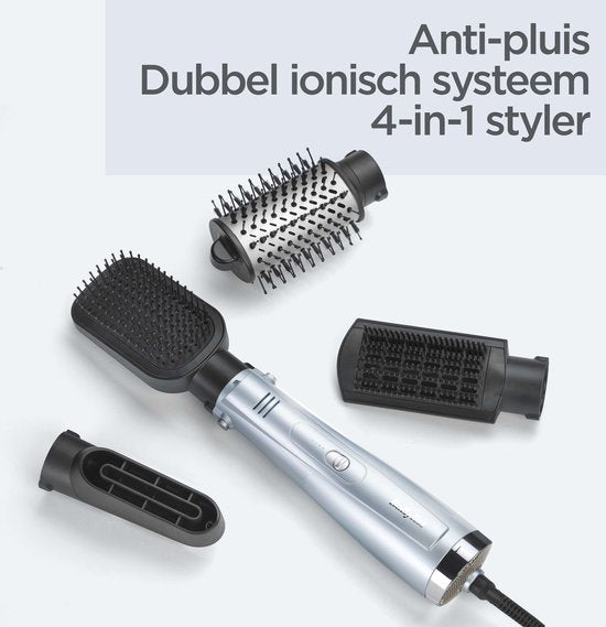 BaByliss Hydro Fusion 4-in-1-Föhnbürste AS774E – 1000 W – Doppel-Ionen-System – Multistyler mit 4 Aufsätzen – Coolshot