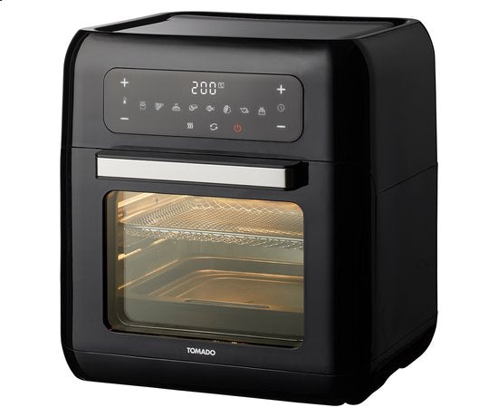 Tomado TAF1201B - Airfryer Ofen - Heißluftfritteuse - 12 Liter - 8 Programme - PFAS frei - 1500 Watt - Schwarz
