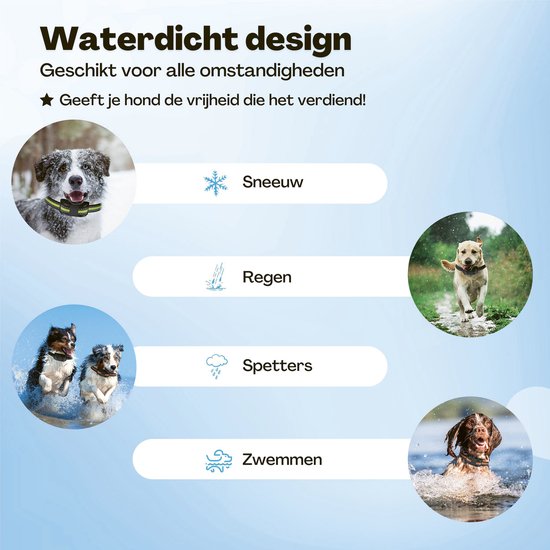 Anti-Bell-Halsband Pro - stoßfreies Erziehungshalsband - für kleine und große Hunde - wasserdicht - wiederaufladbar - Vibration und Audio - 2 zusätzliche Halsbänder