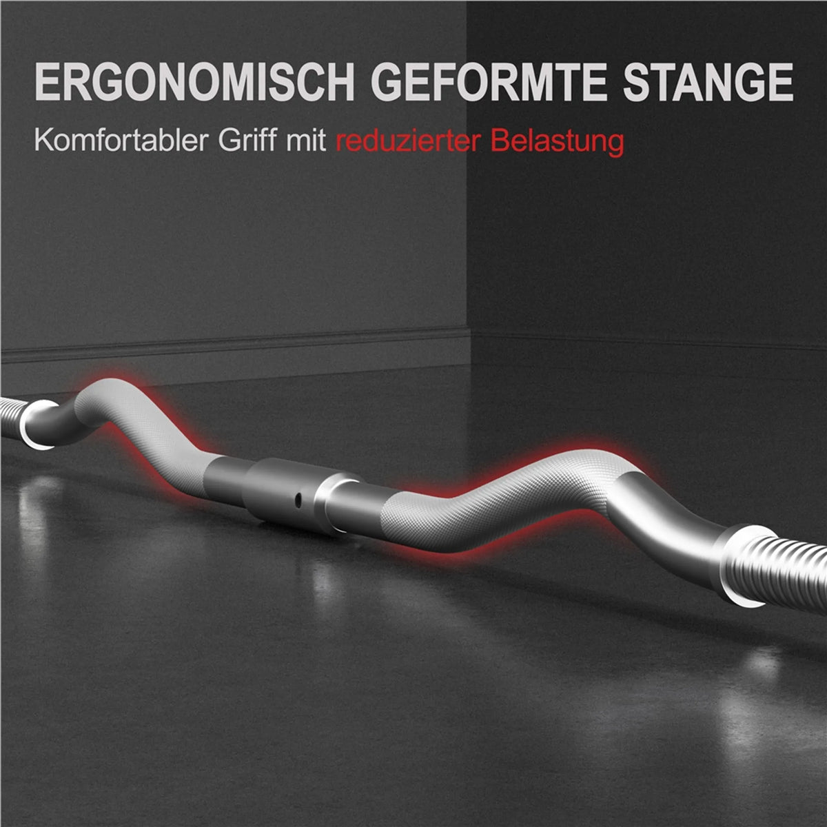 Yaheetech EZ-curl Kurzhantelset 20 kg - Ausgestattet mit verchromter Curl-Stange und 6 Betongewichtsscheiben und Stangenklammern - Für Krafttraining und Muskelaufbau - Schwarzer Metallkunststoff und Beton - 120 x 26 x 26 cm
