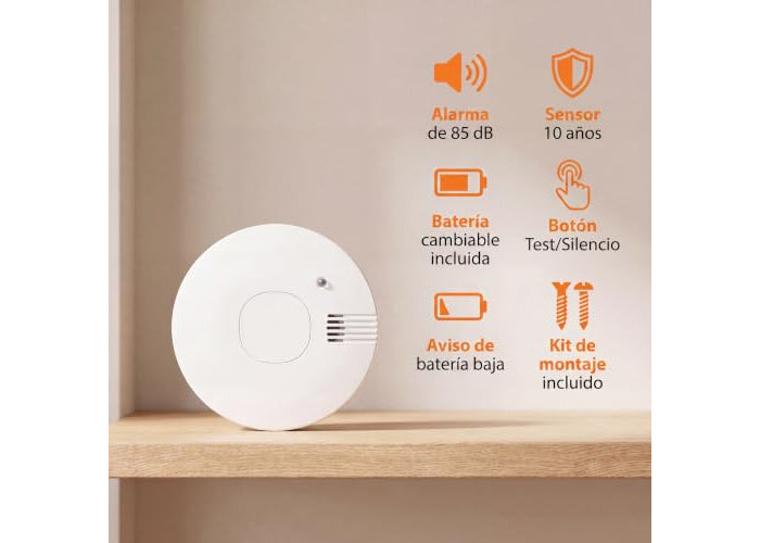 Smartwares FSM-11710 Rauchmelder mit optischem Sensor – austauschbare Batterie – 10 Jahre Sensorlebensdauer