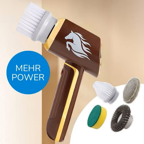 Horsepower Scrubber Pro Elektrische Reinigungsbürste – USB-C – 5 Aufsätze
