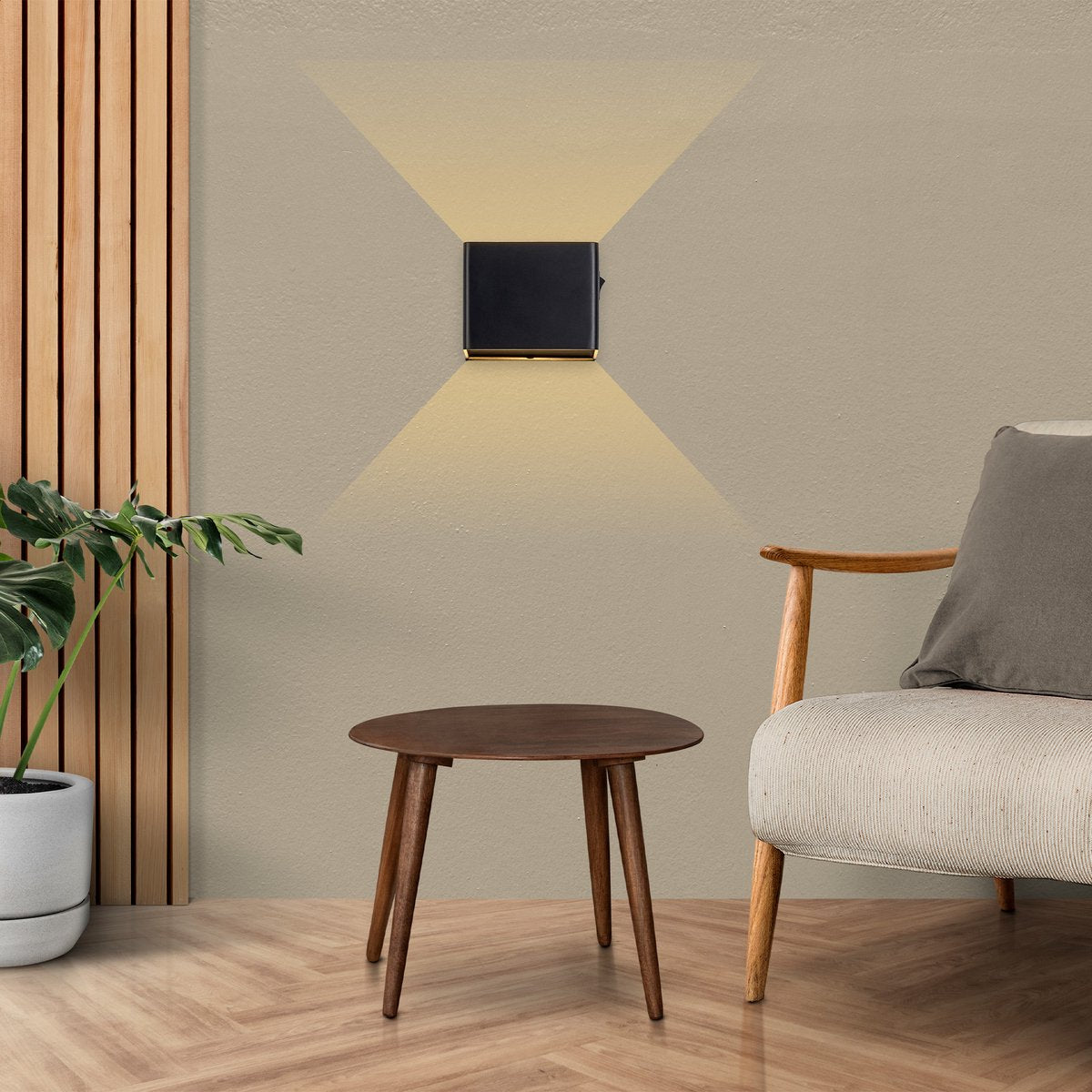 Techvavo® Wiederaufladbare Wandleuchte Schwarz - 1 Stück - 19x4x1,8 cm - Intelligenter Bewegungssensor - Für den Innenbereich - USB Wiederaufladbar - Kabellos - Wohnzimmer, Badezimmer, Schlafzimmer