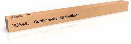 Noswo Vorhangstange - Ausziehbar - 183 bis 366 cm - Vorhangstange - Vorhangschienen komplett - Metall - 300cm - Schwarz