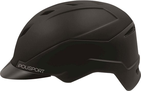 Polisport E'City Fahrradhelm für E-Bikes – Größe M (54–59 cm) – Schwarz