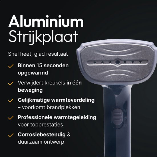 Kleiderdampfer 300 ml – 2 Aufsätze – Dampfgerät für Kleidung – Kleiderdampfer – Reisebügeleisen – Handdampfer – Steamer – Qualiz®