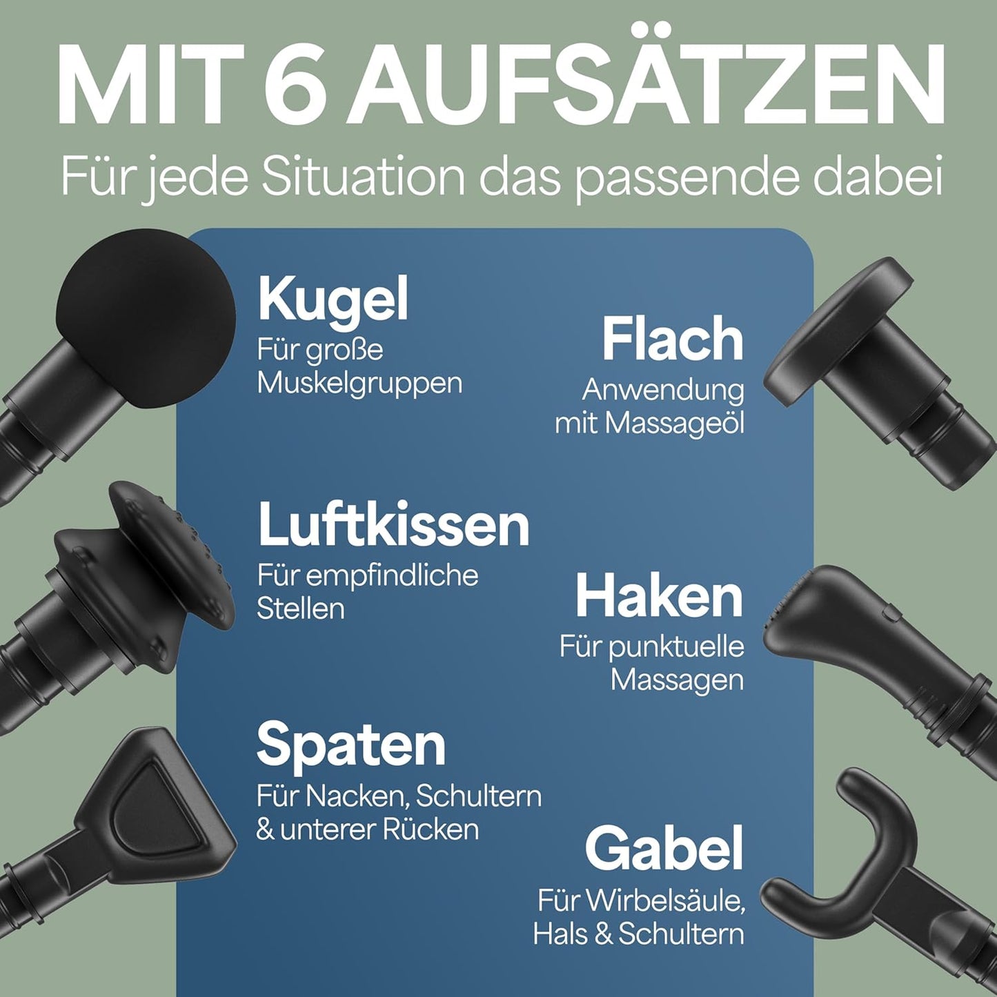 HELDENWERK Aktiv-Massagepistole - 30 Geschwindigkeiten - 6 Massageköpfe - flüsterleise - USB-C wiederaufladbar - LCD-Touchscreen - inklusive Aufbewahrungskoffer - weiß