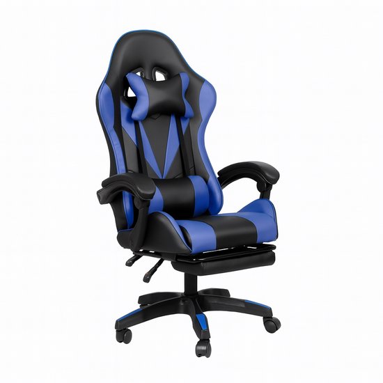 Bayt Gaming Stuhl - Gaming Stuhl - Komfort Gamer Stuhl - Schwarz und Dunkelblau