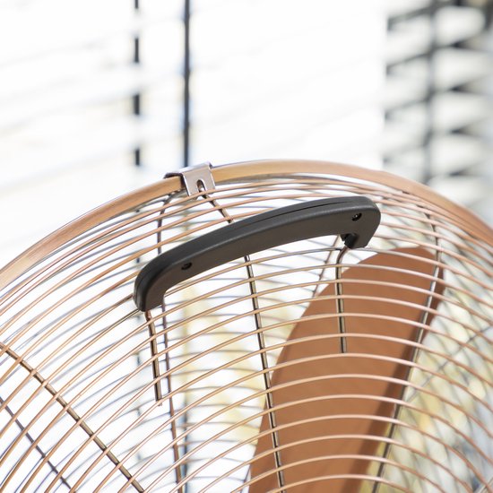 Tristar Retro Stativventilator 40 cm – 50 W – 3 Geschwindigkeitsstufen – 85° Schwenkbereich – Mit Höhenverstellung – Kupferfarben – VE-5971