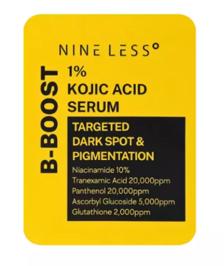 Nine Less B-Boost 1% Kojic Acid Serum Sample 2ml - helle und strahlende Haut Ergebnis