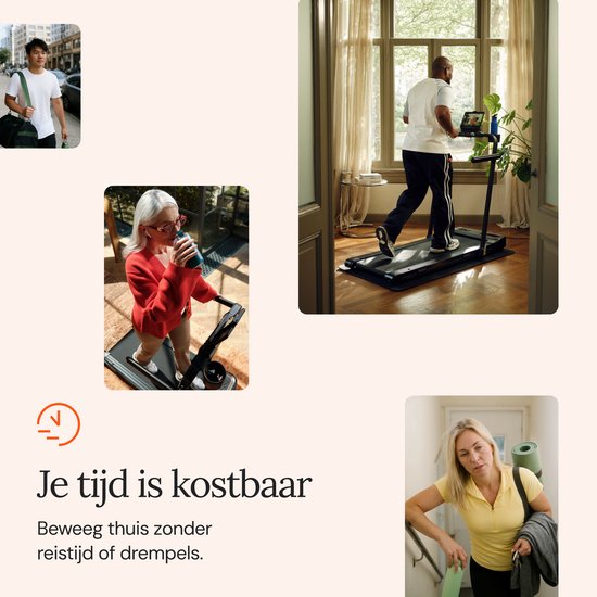 Moov Run Klappbares Laufband – Walking Pad – Zusammenklappbares Laufband – Laufband 1–14 km/h – inkl. Zubehör