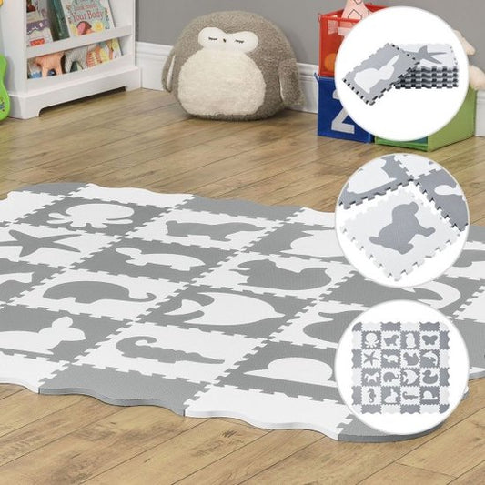 Kinder Puzzle Matte - Timon - 36-teilig - Bestehend aus Buchstaben & Zahlen