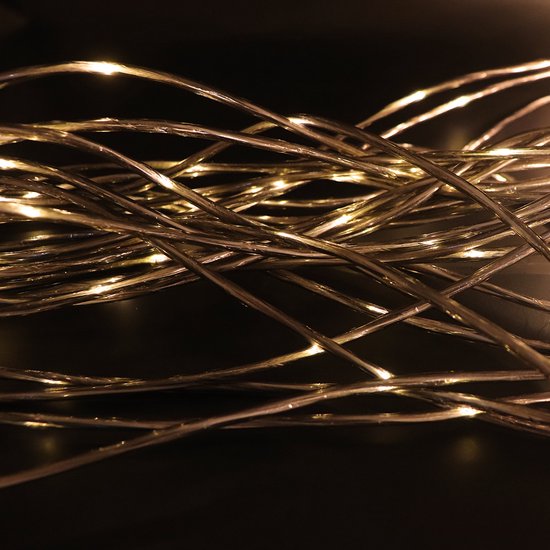 EverNeeds Lichterkette für den Außenbereich - Mit beleuchtetem Kabel - Lichtergirlande 15 LED - 15 Meter - Stimmungsvolle Beleuchtung im Außen- und Innenbereich - Gartenbeleuchtung - Weihnachtsbeleuchtung - Lichtergirlande im Außenbereich - IP65 - 2 Extra