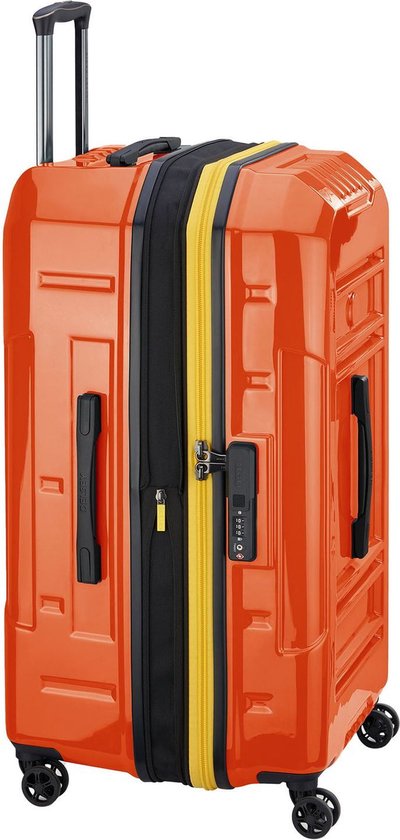 DELSEY PARIS Rempart Expandable 4 Double Wheels Trolley 80 Orange Orange 79cm