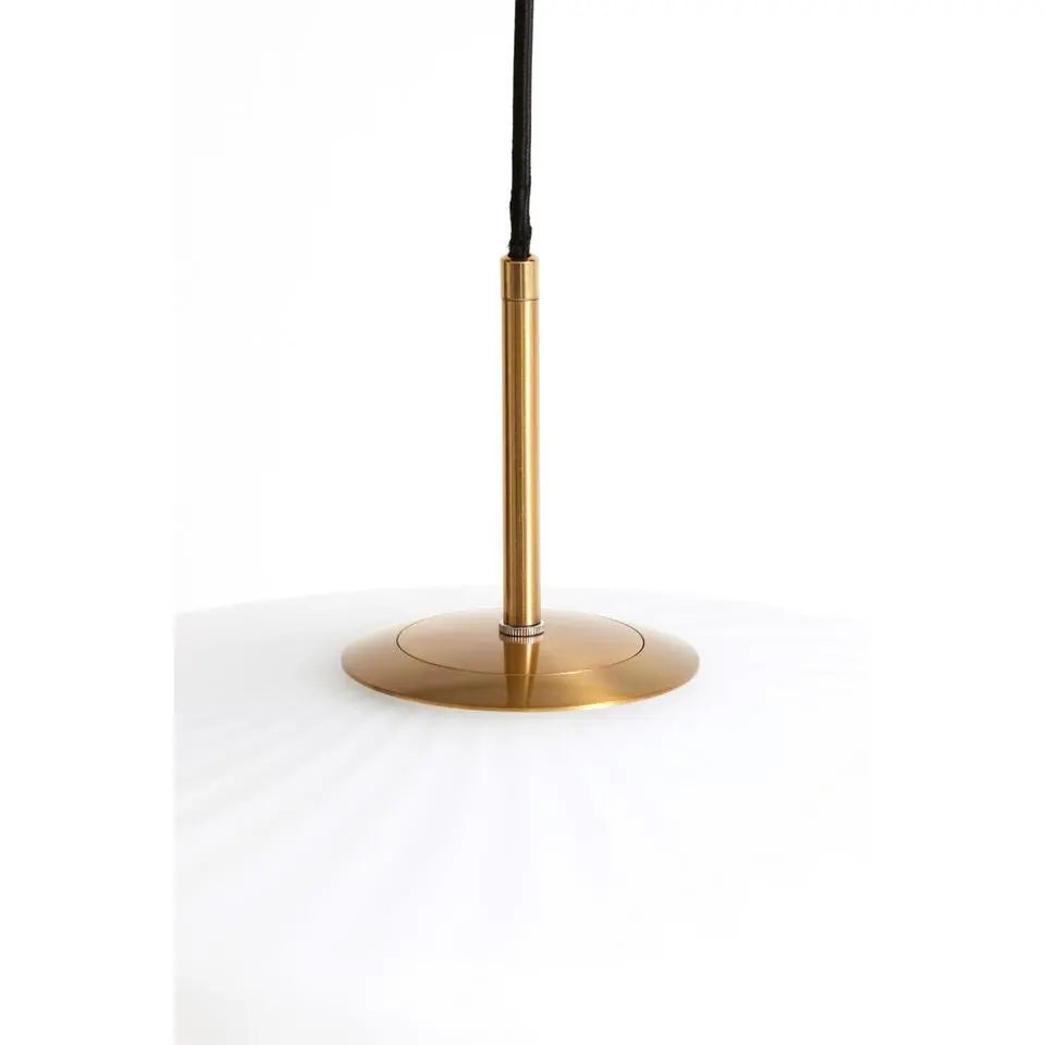 Light & Living Pendelleuchte „Pleat“ Weiß – Ø 40 cm – Moderne Glasleuchte für Wohnzimmer und Flur – Industrieller Stil – Ohne Leuchtmittel – E27-Fassung
