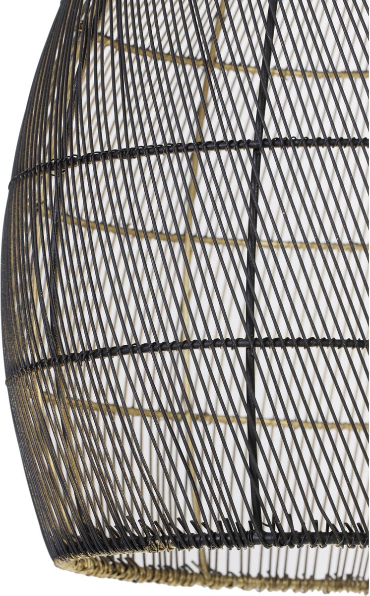Licht & Wohnen Hängeleuchte Meya - Schwarz - Ø40cm - Modern - Hängeleuchten Esszimmer - Schlafzimmer - Wohnzimmer