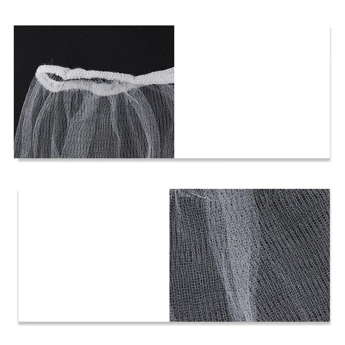 BJ Abflussfilter für Spülbecken – 500er-Set – Weiß – Polyester – 10 x 10 cm