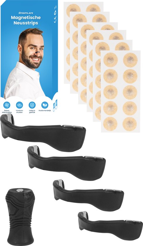 DreamCare Nasenstreifen magnetisch - 30 Paare - Anti-Schnarch - Nasenpflaster