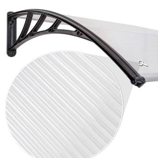 tectake - Türvordach - Schutztürvordach - Polycarbonat - 120 cm breit - 401264