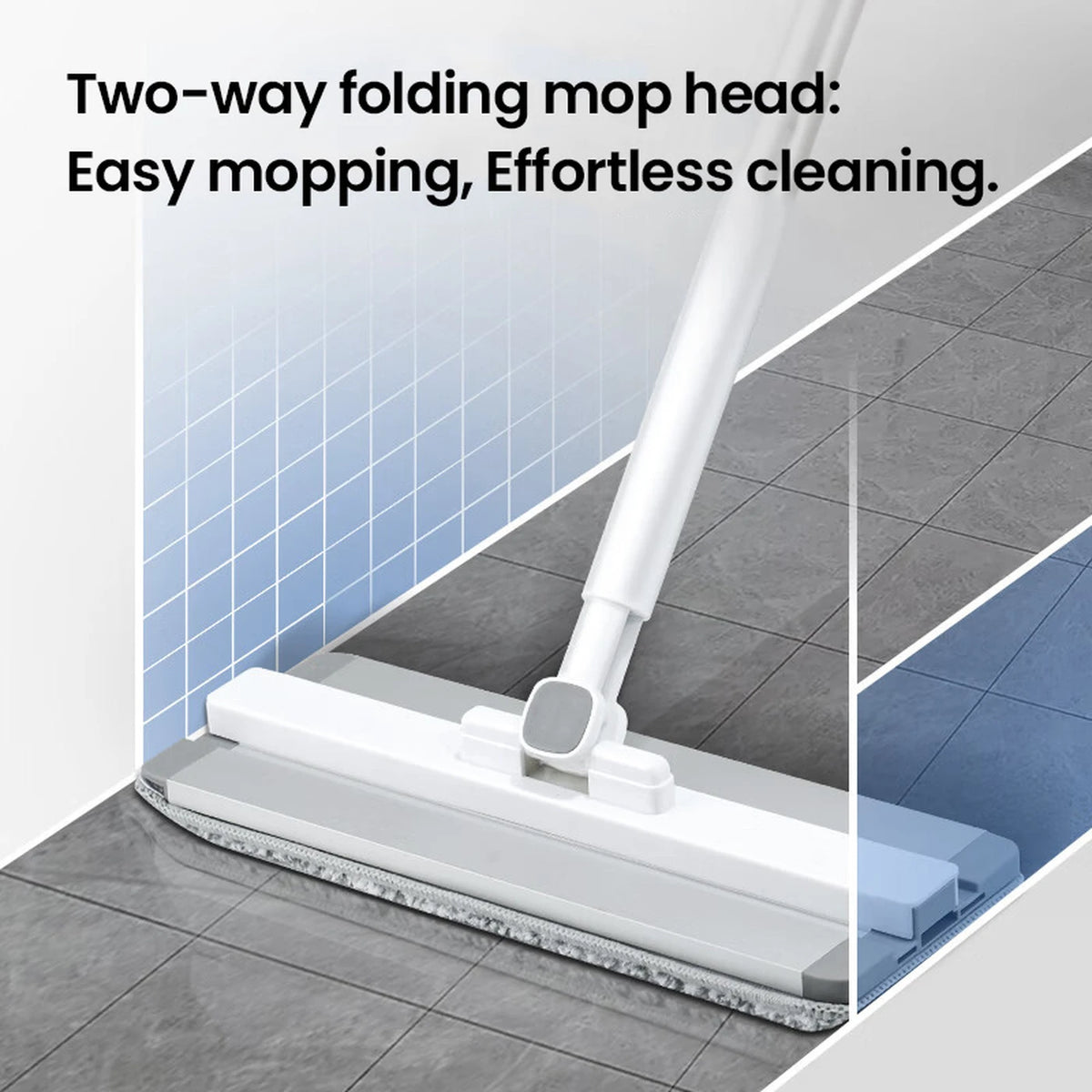 ochama S20 Flat Mop und Eimer – Trennung von sauberen und schmutzigen Wasser – Kraftvolle Reinigung – Effizientes Wischen