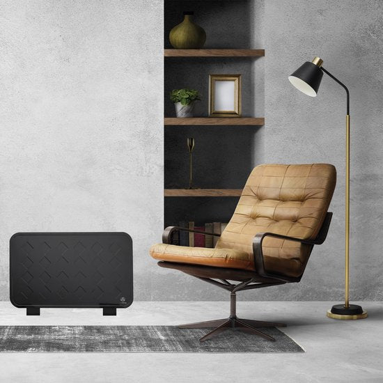 AirKing Elektrische Konvektorheizung - 1250/2000 Watt - Elektrische Konvektorheizung mit einstellbarem Thermostat - Elektrische Heizungen - Schwarz