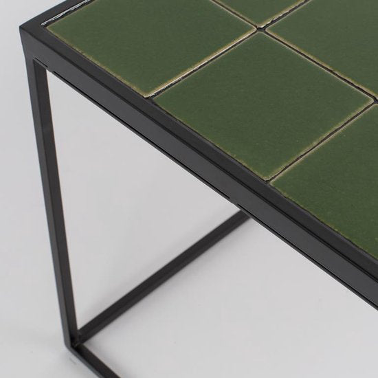 Zuiver Glasierter Couchtisch 93x42,5 cm Grün