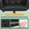 Yaheetech Ergonomischer Bürostuhl mit Armlehnen und Rollen – Schwarz – 65,5 x 64,5 x 83–93 cm