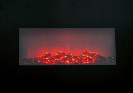 Classic Fire - Kamin Memphis - Fernbedienung & Timer - LED-Flammen - 1800W - Schwarz